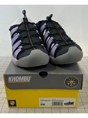Khombu Freshwater Men's All-Season Water Shoes Black/Purple Size 9 New Sandal
